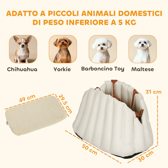 Pawhut Dog Carrying Beige Bag for 5kg Pets