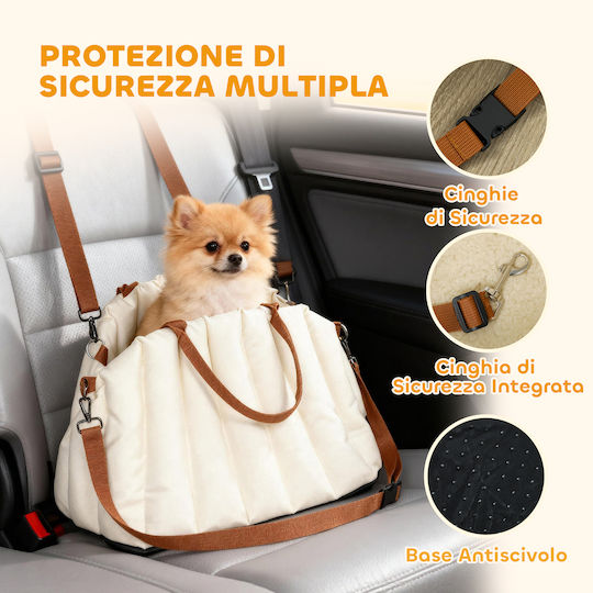 Pawhut Dog Carrying Beige Bag for 5kg Pets