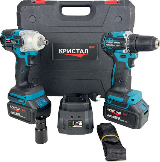Παλμικό Κατσαβίδι Μπαταρίας Brushless 36V 2x4Ah