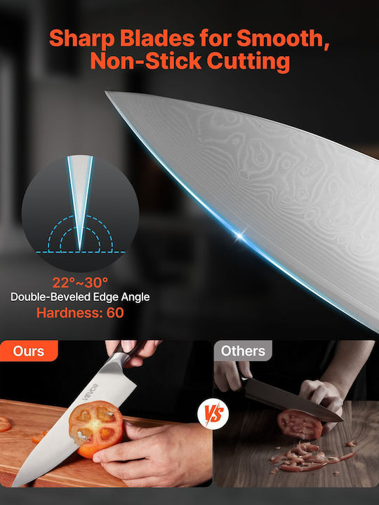 Vevor Σετ Μαχαίρια από Ανοξείδωτο Ατσάλι 5τμχ