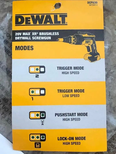 DEWALT DCF630N Κατσαβίδι Γυψοσανίδας Μπαταρίας Solo Brushless 18V