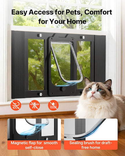 Vevor Door Dog & Cat in Black Color 813 x 388 x 40cm