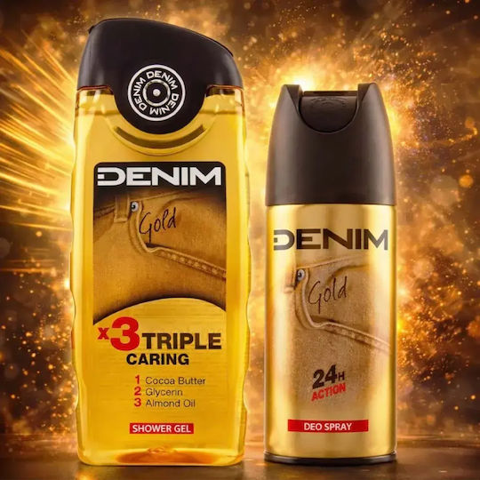 Denim Gold Skin Care Set for Body Cleaning 2pcs