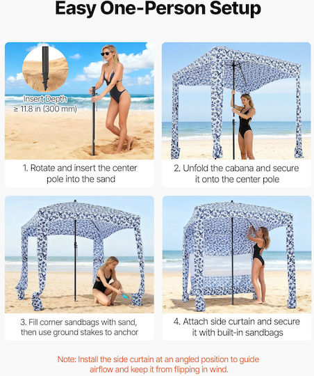 Vevor Schatten 5 Personen Blau