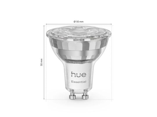 Philips Smart Bulbs Hue Smart Spotlight Essential LED 4.7W for Socket GU10 2pcs