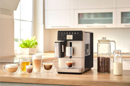 Sencor Automatic Espresso Machine 1400W Pressure 19bar for Cappuccino with Grinder White SES 9350CH