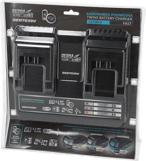 Dedra Ladegerät für Werkzeugbatterien 18V Lithium