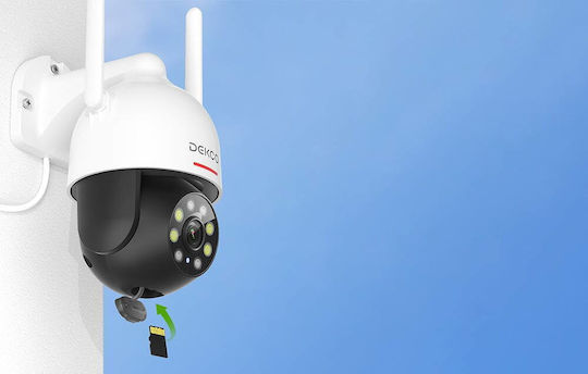 Dekco IP Cameră de Supraveghere Wi-Fi Full HD+ 4MP Rezistentă la apă cu Comunicare Bidirecțională și Lentilă 4mm