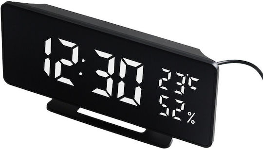 Green Blue Масов Дигитален Часовник LED с Будилник Черен GB395