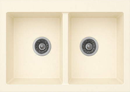 Unixton Drop-In Kitchen Sink Made of Liquid Granite 78x50cm Brown