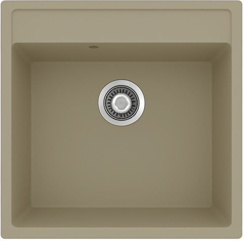 Unixton Icarus50 Drop-In Küchenspüle aus Flüssiger Granit M50xP50cm Braune