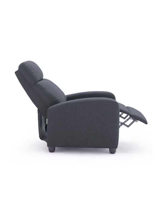 Πολυθρόνα Relax με Υποπόδιο Γκρι 68.5x86x100cm