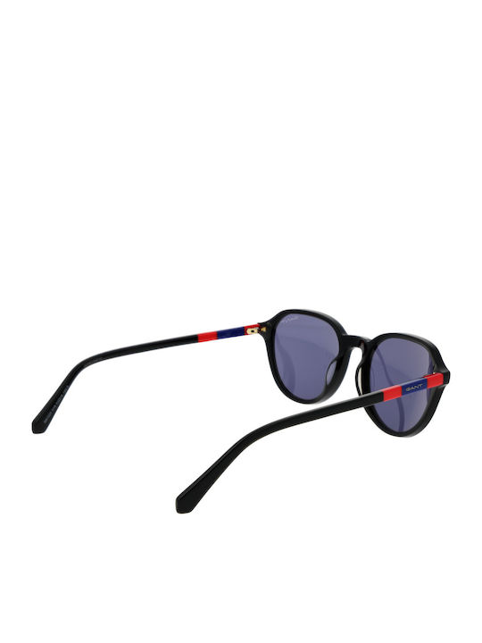 Gant Men's Sunglasses with Black Plastic Frame and Black Lens