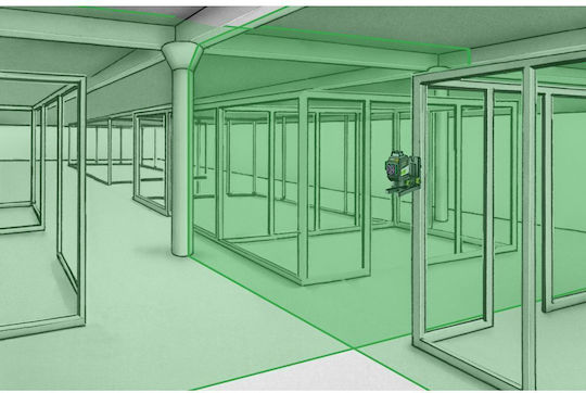 Laserliner Pro Linear Laser-Wasserwaage Grüner Strahl