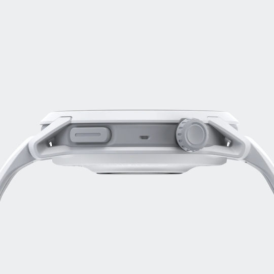Coros Pace 4 43mm Rezistent la apă Smartwatch (White Silicone Strap)