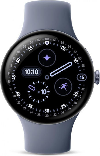 Google Pixel Watch 4 Aluminium 45mm with Heart Rate Monitor (Satin Moonstone Aluminium Case/Moonstone Active Band)