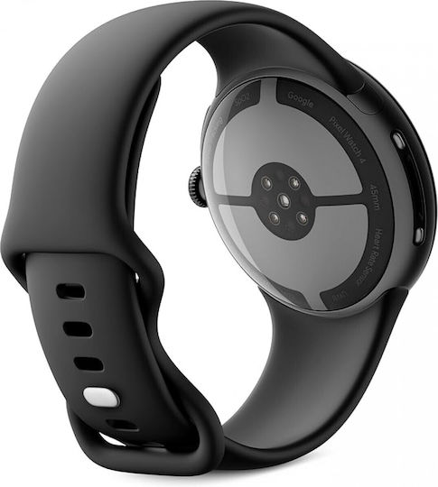 Google Pixel Watch 4 Aluminium 45mm με Παλμογράφο (Matte Black Aluminium Case/Obsidian Active Band)