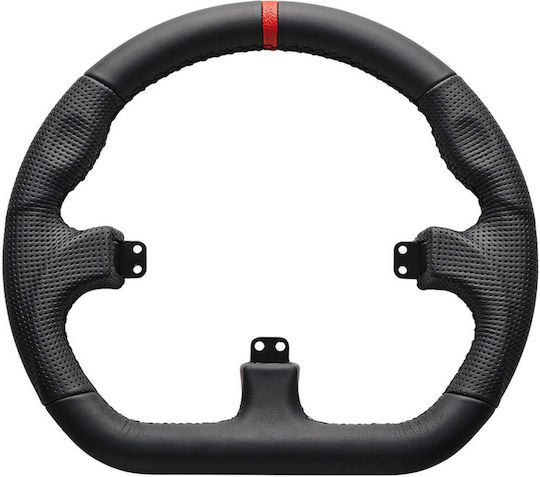 Asetek Leather Car Steering Wheel Black/Black