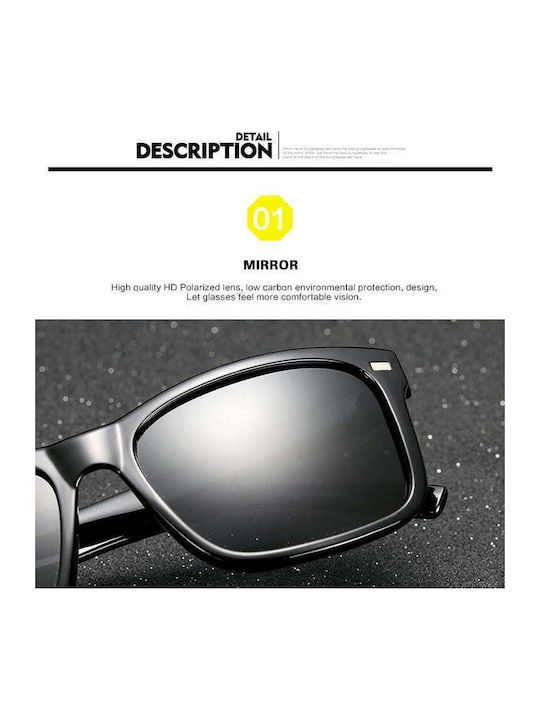 Men's Sunglasses with Brown Frame and Brown Polarized Mirror Lens TBD062211601E