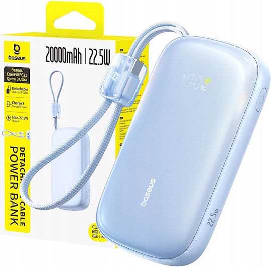 Baseus EnerFill FC21 QPow3 Ultra Power Bank 10000mAh 45W mit USB-A Anschluss Galaxy Blue