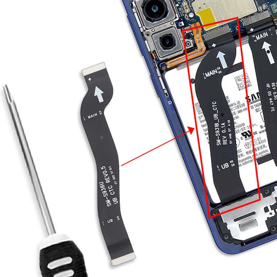 Samsung Original Galaxy S25 Bildschirm Zu Motherboard Verbindungskabel Schwarz
