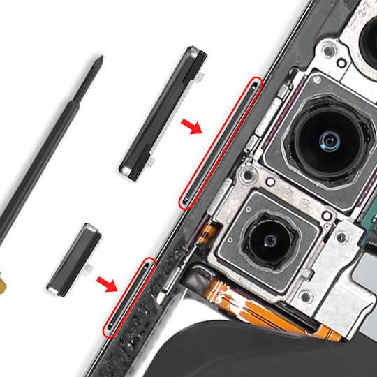 Clappio Taste De Înlocuire Power Volume Galaxy S23 Galaxy S23 Plus Gri
