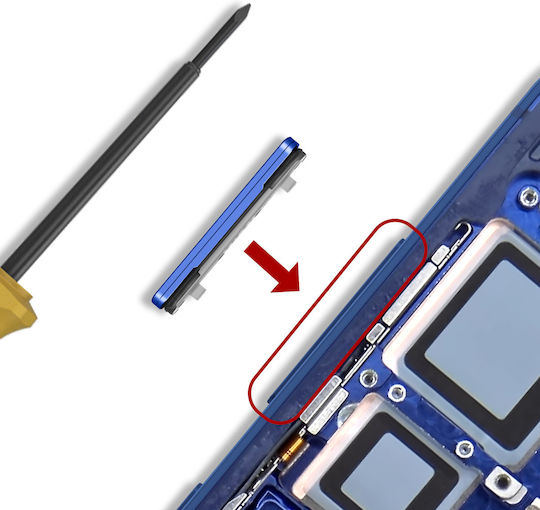 Samsung Original Lautstärketaste Galaxy S25 S25 Plus Service Pack Dunkelblau