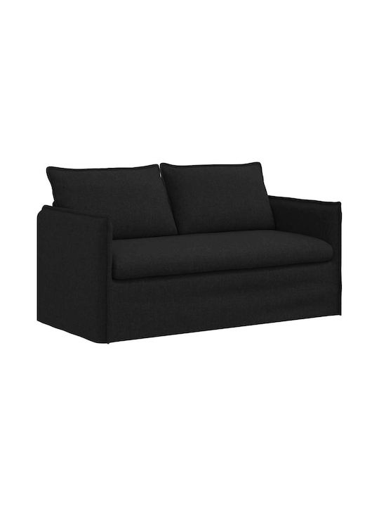 Two-Seater Couch Black 195x82x85 cm