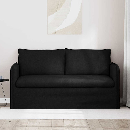 Two-Seater Couch Black 195x82x85 cm