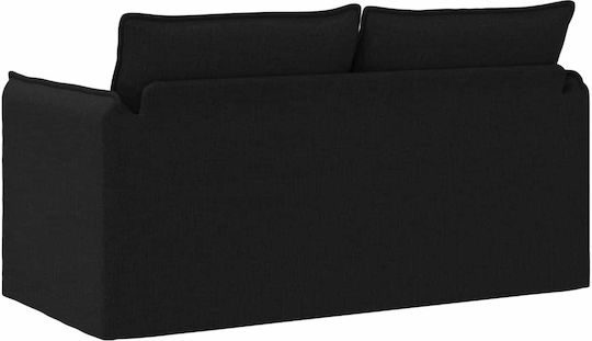 Two-Seater Couch Black 195x82x85 cm