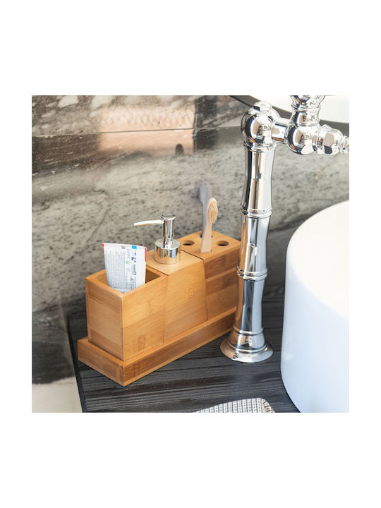 Estia Estia Badezimmerzubehör-Set Bambus Beige 4 Stück Estia Estia Badezimmerzubehör-Set Bambus Beige 4 Stück