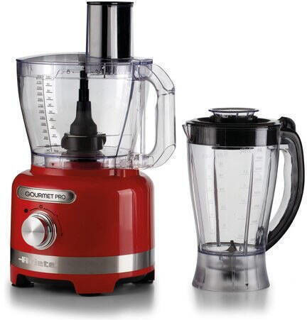 Ariete Procesor alimentar multifuncțional 1000W cu vas 1.5lt și Blender cu vas Roșu