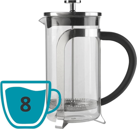 Leopold Vienna Manual Filter Coffee Maker Stainless Steel Silver 1lt