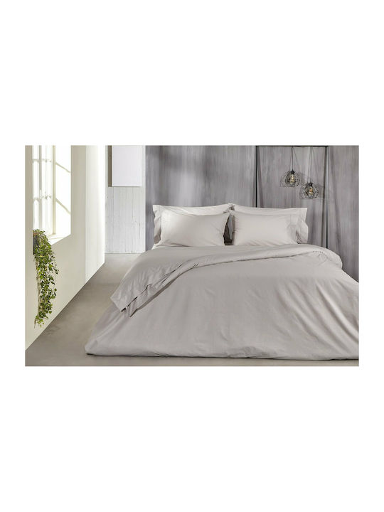 Cannon Παπλωματοθήκη Βαμβακερή Μονή 170x250 Imperial Πουά Light Grey