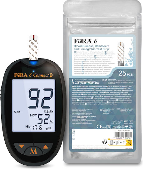 Glucose Monitoring System Fora 6 Connect 25 Test Strips