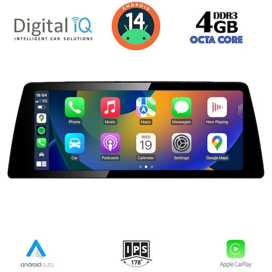 Digital IQ Car Audio System for BMW Series 3 2018-2023 (Bluetooth/USB/WiFi/GPS/Apple-Carplay/Android-Auto) with Touch Screen 10.25"
