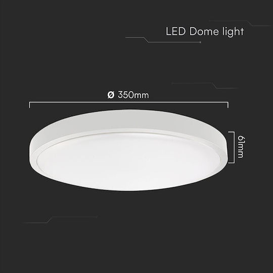 V-TAC Plafonieră de Tavan Baie Albă cu LED Integrat
