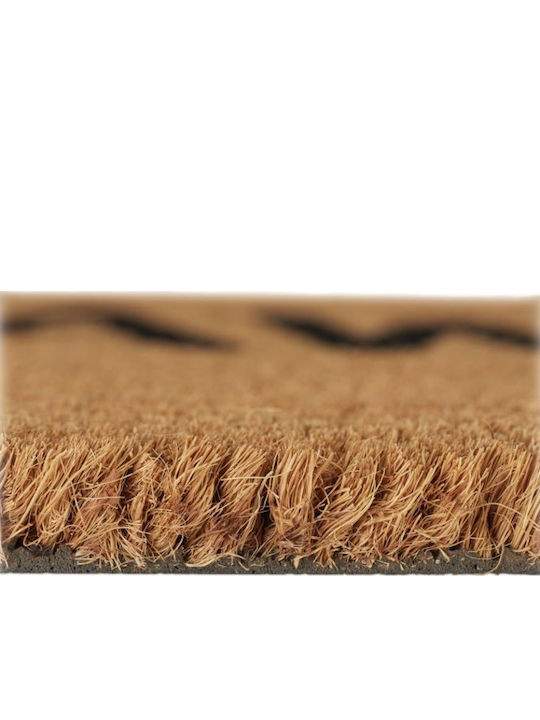 Relaxdays Covor de Intrare din Cocos cu Suport Antiderapant Maro 60x40buc Grosime 15mm