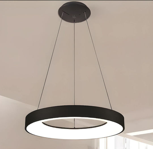 Home Lighting Κρεμαστό Φωτιστικό Μαύρο LED με Ρυθμιζόμενο Λευκό Φως 50x50x100εκ.