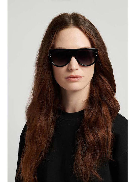 Carrera Women's Sunglasses with Black Horn-Rimmed Frame and Grey Gradient Lenses 3099/S 807/9O