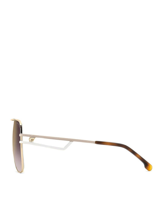 Carrera Women's Sunglasses with Beige Metallic Frame and Grey Gradient Lenses 3100/S 24W/YK