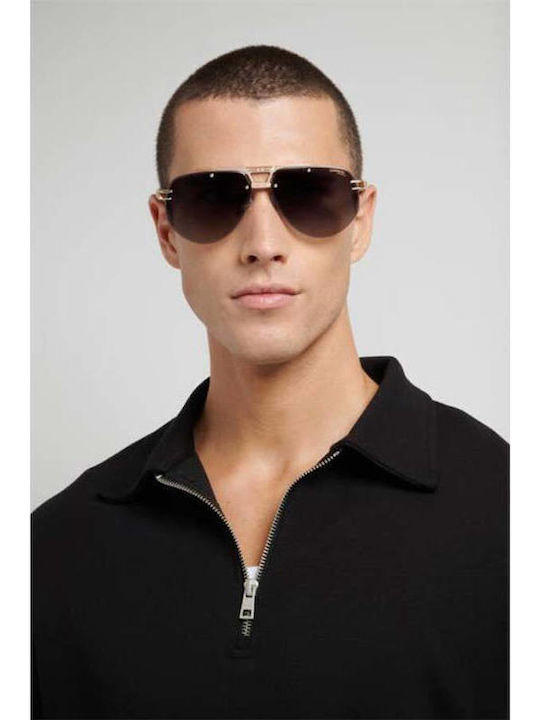 Carrera Men's Sunglasses with Gold Metallic Frame and Grey Gradient Lens 1087/S 80S/08