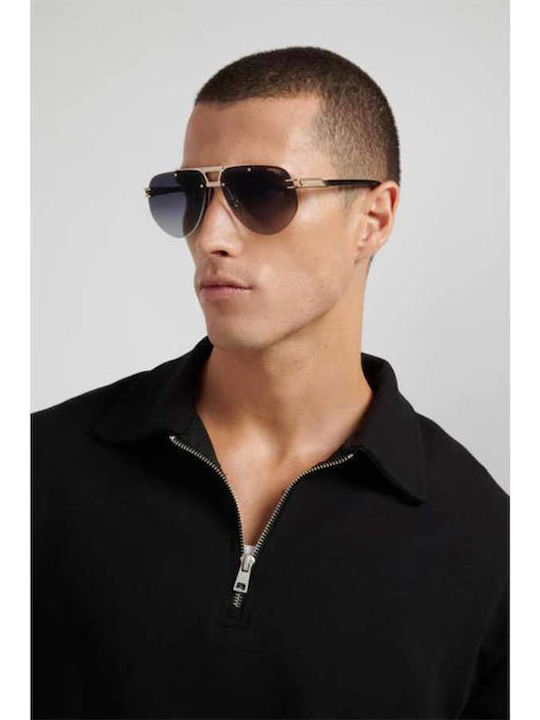 Carrera Men's Sunglasses with Gold Metallic Frame and Grey Gradient Lens 1087/S RHL/9O