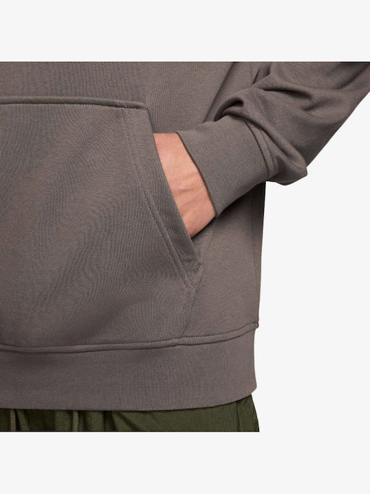 Dri-Fit Sweatshirt With Hood Olive Grey