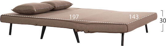 Asma Doppelsitzer Sofa Bett Dunkles Beige 143x78x84cm