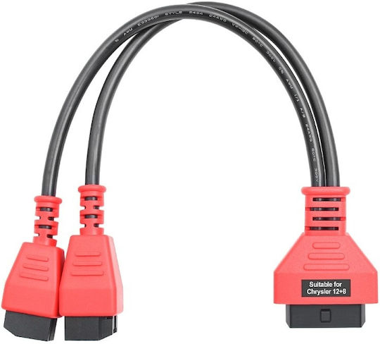Obd 2 Diagnosewerkzeug Adapterkabel 12 Pin Zu 8 Pin Chrysler Schwarz Rot