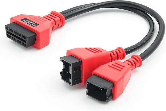 Obd 2 Diagnosewerkzeug Adapterkabel 12 Pin Zu 8 Pin Chrysler Schwarz Rot