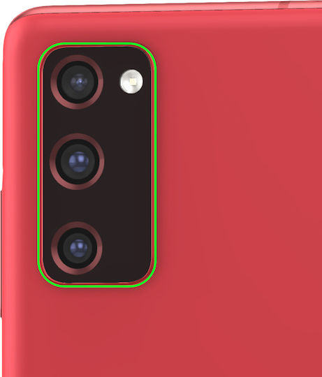 Clappio Ersatz Rückkamera Objektiv Galaxy S20 FE Rahmen Rot