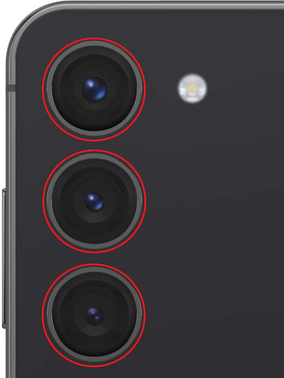 Clappio Ersatzlinse Galaxy S23 Rückkamera Schwarz