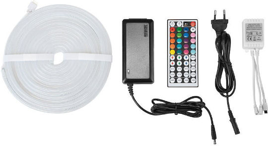 Ibiza Sound Banda LED Impermeabilă 12V RGB Lumină 5m Neon Flex cu Sursă de Alimentare și Telecomandă